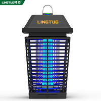 Zapper de mosquitos con sensor de luz del anochecer al amanecer, Zapper de moscas impermeable, matamosquitos eléctrico para jardín, Zapper de insectos al aire libre