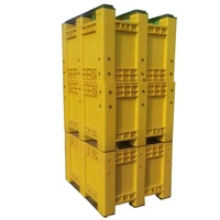 1200x1000x760mm Euro Solide Grande Boîte à Palettes en Plastique Boîtes à Palettes Utilisées Déplier les Conteneurs en Plastique à Vendre
