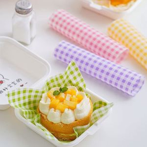 Personalized Customized Biodegradable Wax Coated Greaseproof <b>Paper</b> Light Color Checked <b>Burger</b> Bread Cake Cookie <b>Wrapping</b> <b>Paper</b> - Product Image 5