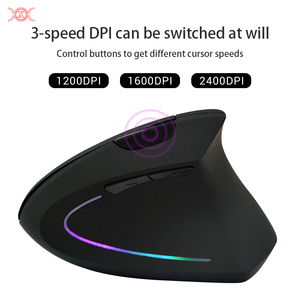 Rechargeable RGB <strong>Mouse</strong> 2.4Ghz + Dual-Mode BT Wireless Ergonomic Vertical <strong>Silent</strong> <strong>Mouse</strong> for Windows / IOS / Android - Product Image 2