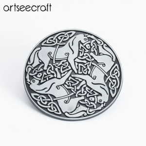 Artseecraft Personalized American Fashion Horse-Shaped Belt <b>Buckle</b> Zinc Alloy Die Cast Celtic Pattern for Leather Model - Product Image 4