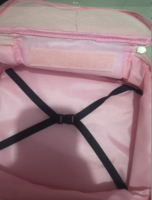 Sac de rangement Mahjong en plastique rayé rose et blanc, non toxique, étanche avec fermeture éclair, étui de voyage pour 4 joueurs, style Texas Hold'em, modèle d'intérieur
