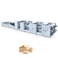 Machine à coller automatique électrique haute vitesse pour boîtes en carton ondulé grand format JK-1416/1520/1625/1830-B, application de colle par pulvérisation pour plastique chimique