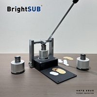 Poinçonneuse manuelle compacte Longstar BrightSUB Mini en aluminium pour médailles, poinçonneuse de bureau pour disques ronds en métal pour la fabrication artisanale
