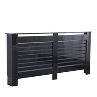 Cache-radiateur en gros style européen, cache-radiateur en bois MDF noir extra large pour radiateur chauffant