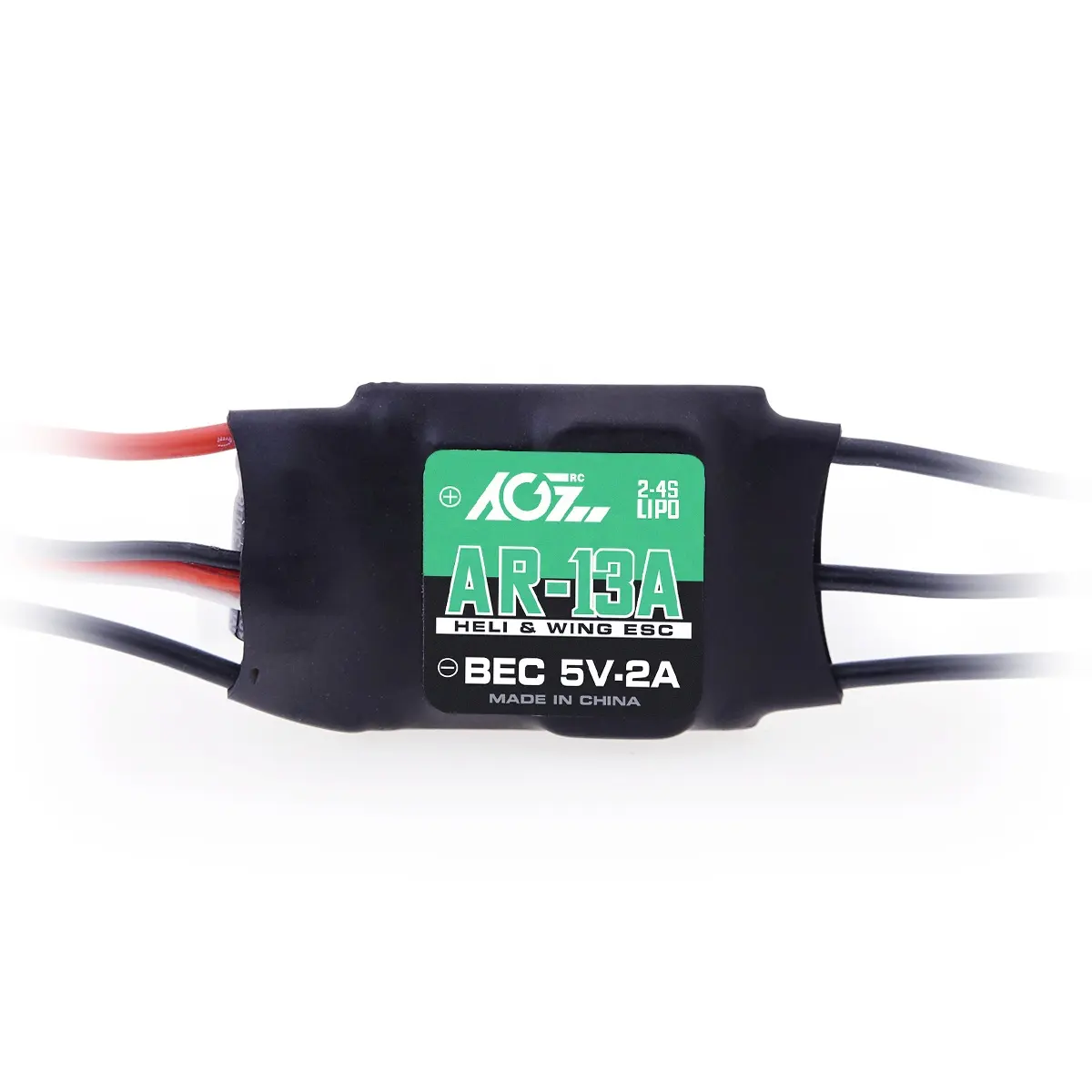 AGFRC-CONTROLADOR DE VELOCIDAD Athlon Run Hobbywing Series AR-13A, con peso de 13g, 5V/2A BEC, sin escobillas, ESC para aviones/helicópteros de control remoto