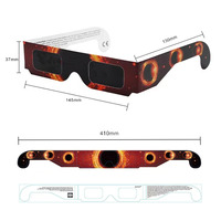 Lunettes d'observation d'éclipse solaire en papier certifiées ISO CCQS pour éclipse totale