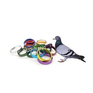 2023 China Aluminium Tauben ring für Pigeon Racing Homing Passen Sie nummerierte Namens vogel bänder an