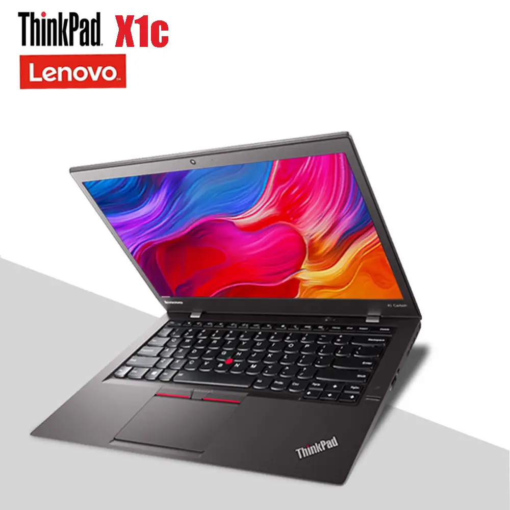 كمبيوتر محمول مستخدم وشاشة 14 بوصة وشاشة عالية الوضوح بالكامل 256 جيجابايت وذاكرة عشوائية 8 جيجابايت بمعالج Intel Core i5/i7 من نوع ThinkPad X1 Carbon من شركة Lenovo لعام 2017