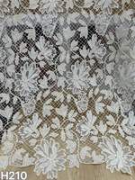 Tissu en dentelle florale géométrique élégante à motif losanges pour robe de mariée, style français, broderie guipure H210
