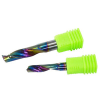 Fraises de revêtement DLC pour Aluminium, appareil à graver avec embouts en spirale, une cannelure, routeur CNC,