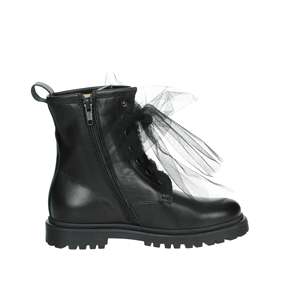Florens Girls' Ankle Boots <b>Black</b> Size 36 Lace Up With <b>Tulle</b> Detail - Product Image 4