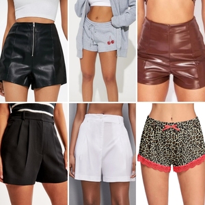 Liquidación: Nuevos <span class=keywords><strong>shorts</strong></span> de <span class=keywords><strong>mujer</strong></span> vintage de corte regular, de cintura alta, estilo casual, con cintura elástica, para playa, de marcas y telas variadas, en stock. - Product Image 3