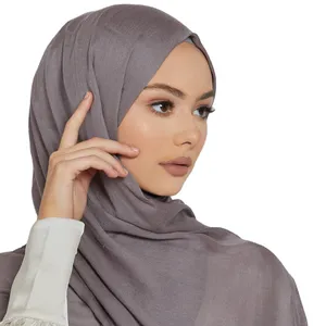 Comfortable Good Fabric Modal Viscose Hijab Luxury Bamboo Modal Shawls For Women Full Seasons Scarf
