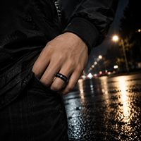 Bague JLM en acier inoxydable noir de haute qualité, gravée avec le message « Keep Going », bijou inspirant, cadeau inspirant