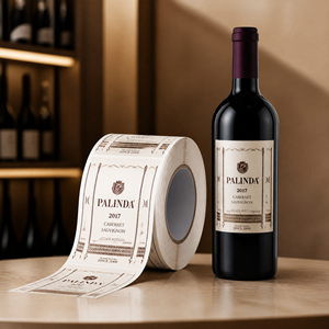 Etiqueta de Papel para Botellas de Vino con Diseño Personalizado, Impresión con Proceso UV Localizado, Etiqueta con Relieve Esculpido - Product Image 1