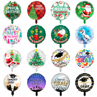 Globos Metálicos de Helio de 18 Pulgadas para Decoración de Fiestas de Navidad, Año Nuevo y Graduación