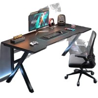 Bureau de jeu compact pour chambres à coucher, design moderne et minimaliste, bureau d'ordinateur en bois, poste de travail, table d'étude pour la maison et les étudiants