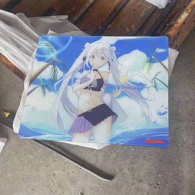 OEM Tempered Glass Tapis De Souris Anime Custom Gaming Mouse Pads
