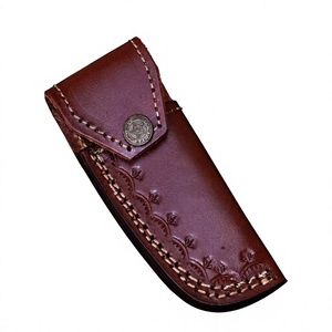 Cuchillo de Bolsillo Plegable de Acero de Damasco de Alta Calidad, Precio de Fábrica al por Mayor, Mango de Cuerno de Oveja, Aplicación Táctica, 58 HRC - Product Image 3