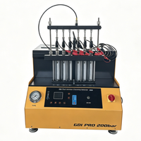 Testeur et Nettoyeur d'Injecteurs à Essence à Ultrasons Haute Pression CT6100 GDI PIEZO Support 200 BAR Nettoyeur et Testeur d'Injecteurs de Carburant