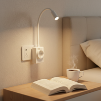 Lampe de lecture LED à prise Euro, lampe de chevet intelligente, portable, réglable, USB/TYPE C, à variation d'intensité progressive tactile, lumière de nuit pour chambre d'hôtel