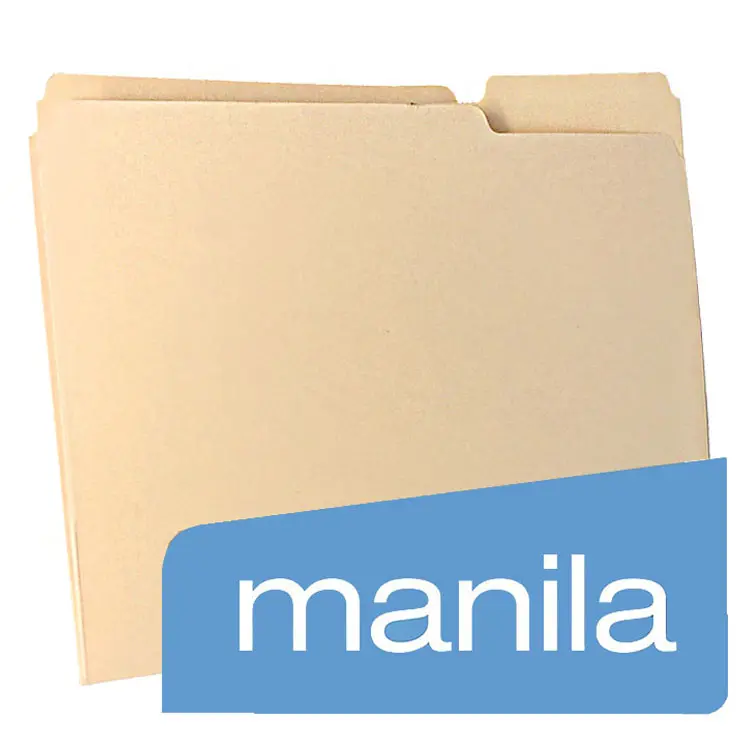 Ramah Lingkungan Ukuran A4 Berkas Berkas Kertas Manila (8 1/2X11 1/2 Inci) 1/3 Cut Tap