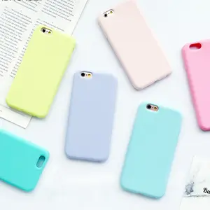 Macarons Color TPU Silicone Frosted Matte Case for iPhone 7 Soft Back Cover new phone case for iPhone 8