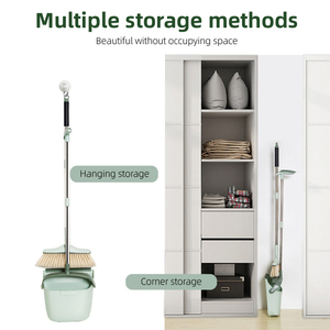 Estilo moderno, plegable, Material PP, mango largo, palo de acero plástico, Vertical, limpieza del hogar, escoba y recogedor, juego para polvo - Product Image 6