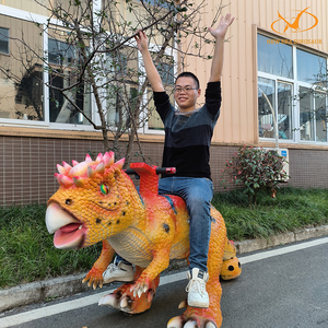 Điện cơ khí thực tế animatronic khủng long đi xe trên xe tay ga cho trẻ em - Product Image 2