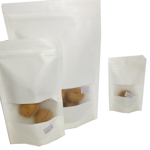Bolsas con cierre de cremallera de fondo plano para artesanías, embalaje de alimentos, <span class=keywords><strong>café</strong></span>, bolsas de embalaje de papel Kraft, transparente, mate - Product Image 6