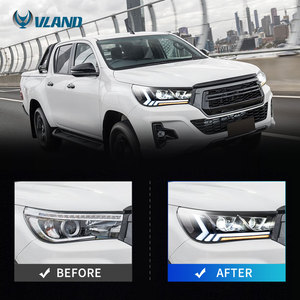 VLAND 전체 LED 헤드 라이트 순차 회전 신호 + DRL 전면 헤드 라이트 전조등 2015-2019 도요타 <span class=keywords><strong>HILUX</strong></span>/REVO/ROCCO - Product Image 6