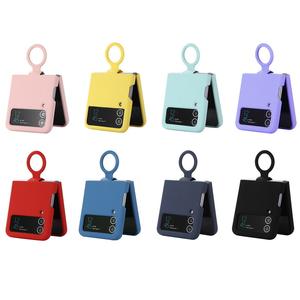 Vente en gros pour Z Flip 4/3 5G Original Matte Soft Silicone Antichoc Logo Personnalisé Multi Color Mobile Ring Phone Case - Product Image 1