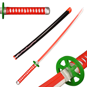 2024 caliente 104cm Anime espada <span class=keywords><strong>Cosplay</strong></span> espada Muichirou Kyoujurou Zenitsu Tanjirou Giyuu Full Demon Slayer espada-Madera - Product Image 6