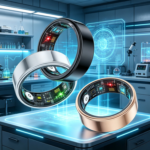 2026 SR03 Smart Ring 5ATM Waterproof Stainless Steel Fitness Tracker Heart Rate Blood Oxygen Sleep Monitoring Android Magnetic