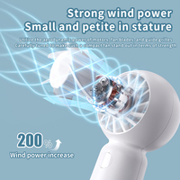 Ventilateur portable haute vitesse avec moteur sans balais, flux d'air puissant, longue autonomie, silencieux, idéal pour le bureau et les trajets quotidiens