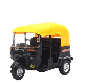 Модель индийского трицикла-мотоцикла из сплава <span class=keywords><strong>1</strong></span>:14 с функцией отката назад, светом и музыкой, ретро-модель автомобиля - Product Image 1