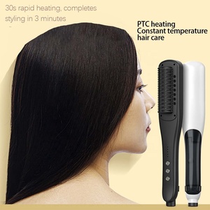 <span class=keywords><strong>Brosse</strong></span> Lissante <span class=keywords><strong>Chauffante</strong></span> Intelligente PTC à Vapeur pour Cheveux, Fer Plat Lissant, Peigne Électrique pour Cheveux Bouclés – Offre Spéciale - Product Image 4