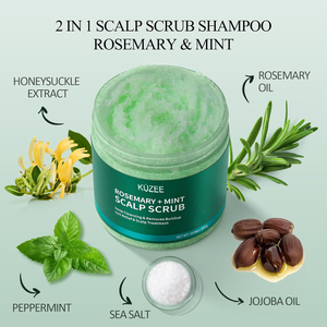 Tratamiento Capilar 2 en 1, Exfoliante y Champú con Aceite de Menta y Romero para Limpiar en Profundidad y Eliminar la Acumulación - Product Image 2