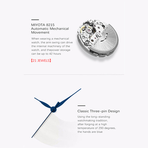 North Edge <span class=keywords><strong>AMOY</strong></span> Montre d'affaires de haute qualité pour hommes Montre de sport mécanique automatique en acier inoxydable Boussole IPS en cuir saphir - Product Image 4