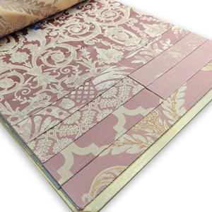 قماش ستائر فاخر دمشقي من الجاكار والحرير والساتان منقوش بقماش تعتيم بطبقتين مع تصاميم منسوجة من الزهور من تركيا - Product Image 3