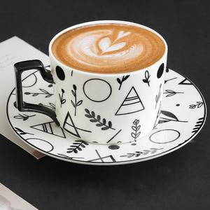 Vente directe usine en gros Tasse et soucoupe en céramique et porcelaine Design moderne Cadeau d'affaires Écologique Compatible four et lave-vaisselle - Product Image 6