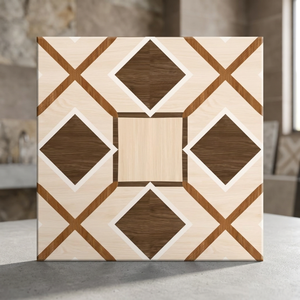 Carreaux de sol extérieurs en céramique effet bois de qualité supérieure 400x400mm, résistants à l'usure et imperméables, pour usage commercial (vente directe fabricant) - Product Image 5
