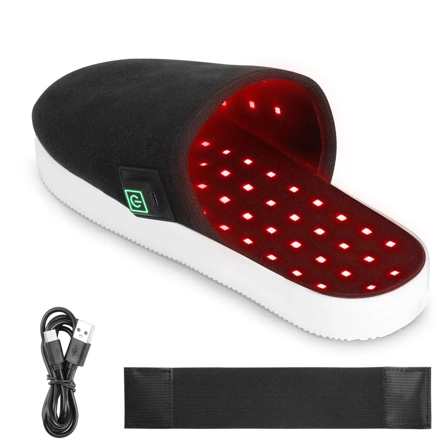 Dispositivo per la terapia della luce rossa per i piedi del piede pantofola per alleviare il dolore vicino alla terapia della luce a infrarossi Pad per le dita dei piedi Instep a uso domestico