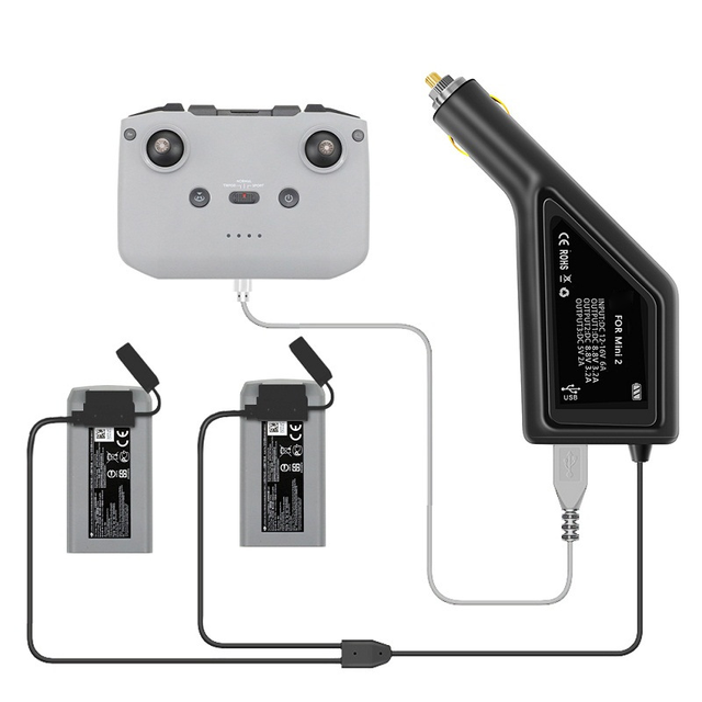3-in-1 Battery Car Charger Adapter Quick Charger Compatible With Mini 3 Pro Standard Battery Car Charger