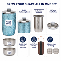 Tasse isotherme en titane pur de 350 ml avec infuseur à thé, couvercle à ouverture rapide, sangle de transport, anti-brûlure, pour voyage et extérieur, coffret cadeau