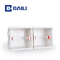 Boîtier de jonction en PVC Baili 86 Type pour montage en surface, blanc, pour interrupteur et prise, simple, double ou triple, à poser en dessous de la plaque.
