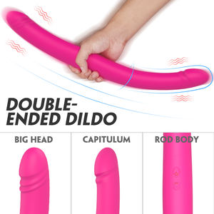 Silikon & ABS Double-Ended Vibrator <span class=keywords><strong>Dildo</strong></span> Träger loses tragbares Sexspielzeug für erwachsene Lesben paare <span class=keywords><strong>Soft</strong></span> Feature Big Size - Product Image 4