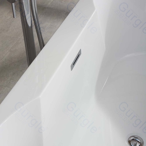 Vente chaude Blanc Ovale Design Autoportant Whirlpool Acrylique <span class=keywords><strong>Baignoire</strong></span> <span class=keywords><strong>Baignoire</strong></span> En Pierre Artificielle Pour Appartement Hôtel - Product Image 6