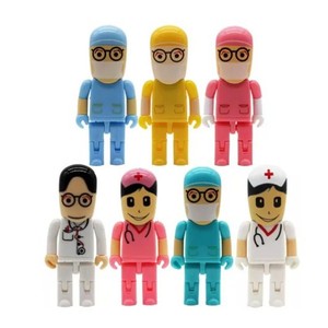 Dễ thương Pendrive 16G nhựa <span class=keywords><strong>USB</strong></span> 2.0 giao diện Robot bác sĩ U đĩa cho các cuộc họp y tế & bệnh viện Tưởng Niệm Quà Tặng <span class=keywords><strong>USB</strong></span> Flash Drive - Product Image 2